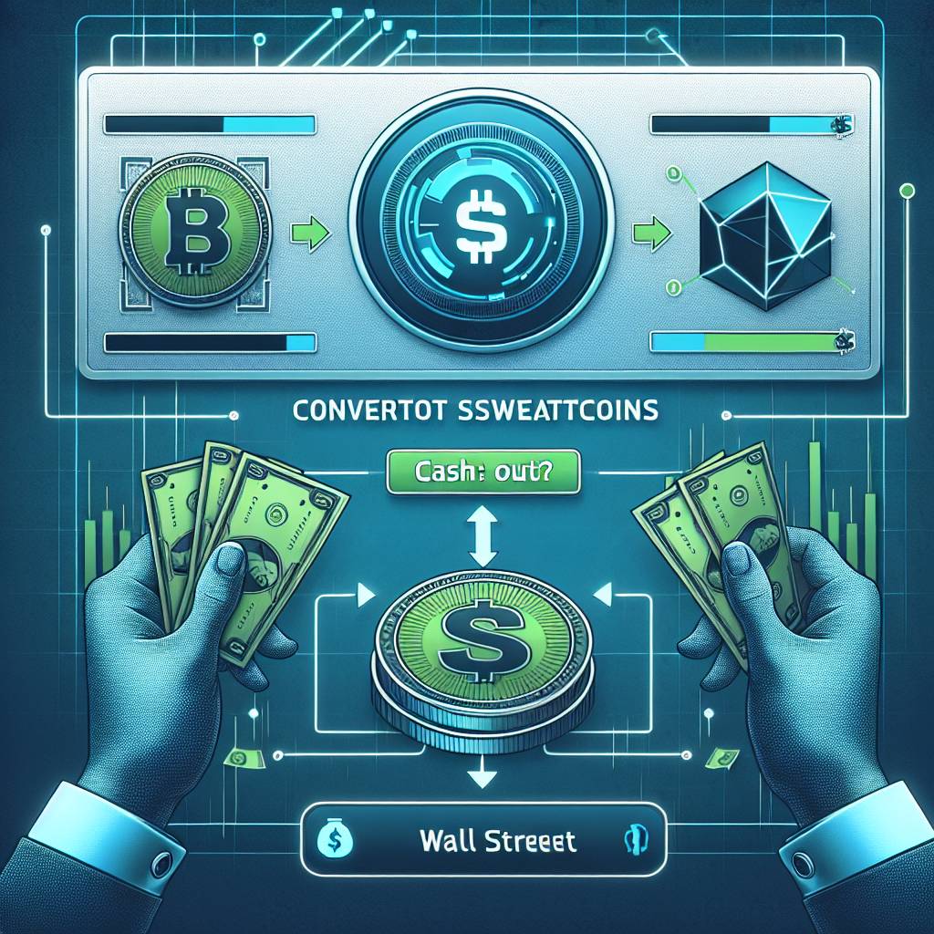 What are the steps to cash out my sweatcoin for cryptocurrencies?