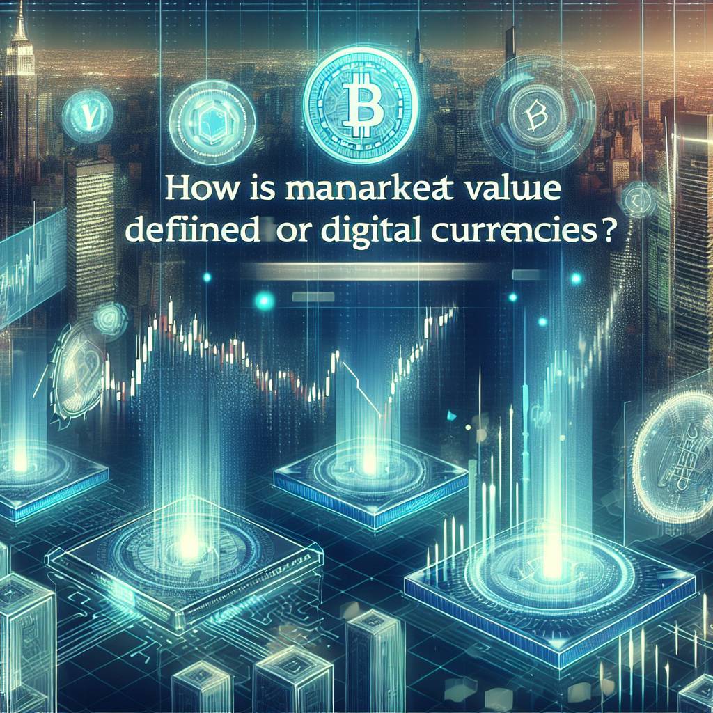 How is market value calculated in the cryptocurrency industry?