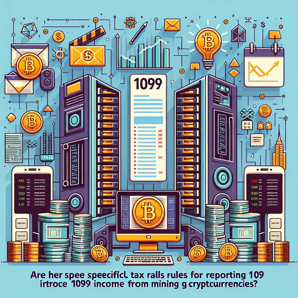 Are there any specific tax rules for reporting 1099 income from mining cryptocurrencies?