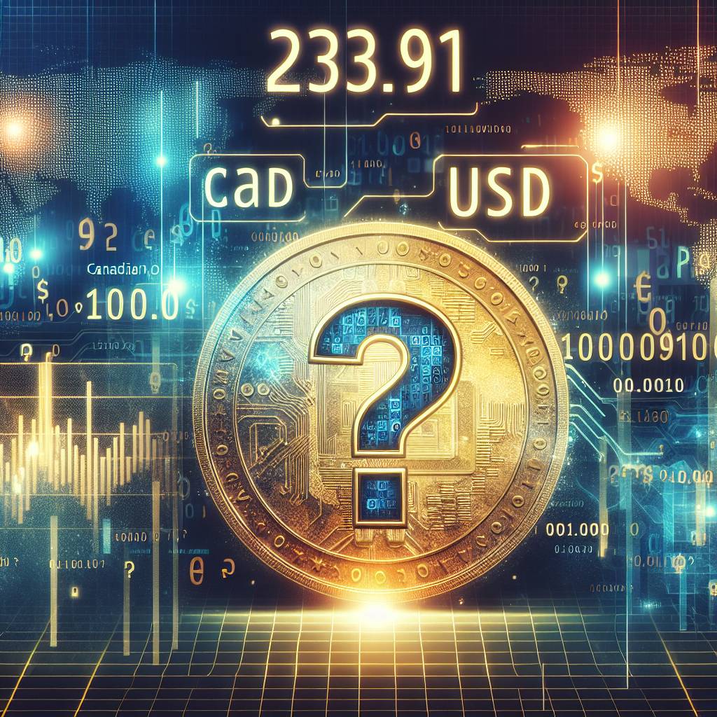 What are the fees associated with converting 233.91 CAD to USD using cryptocurrencies?