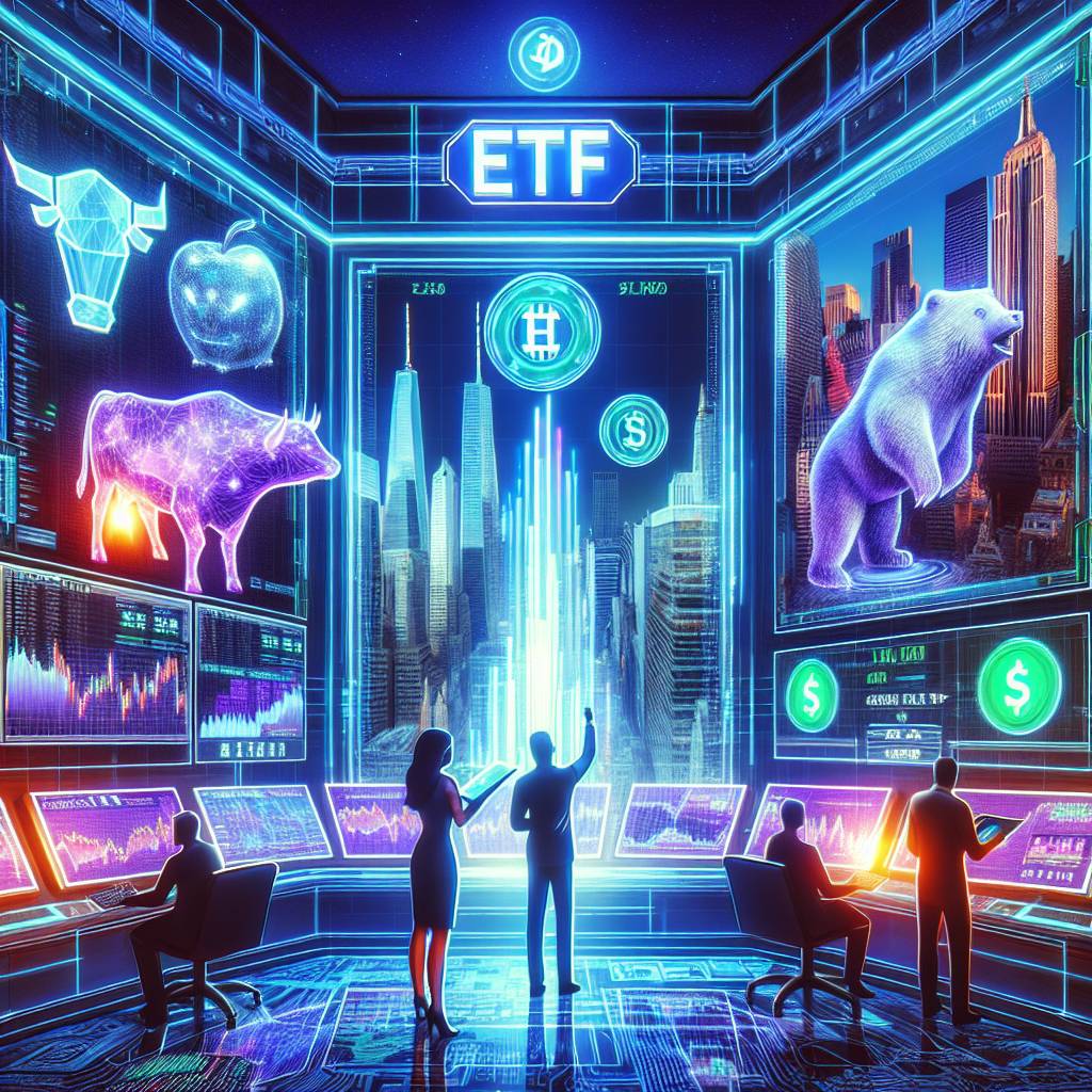 What are some popular cryptocurrency ETFs that track specific sectors or industries?