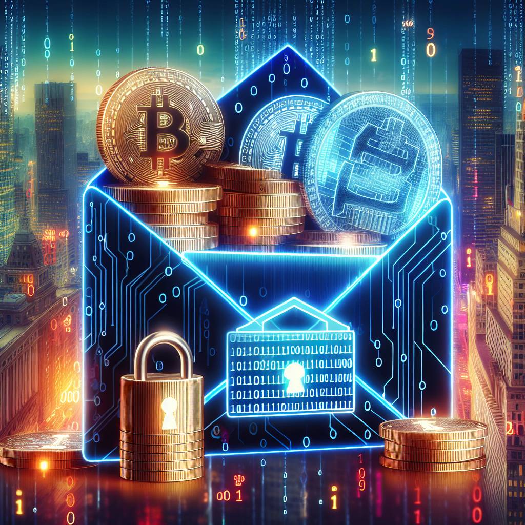 How can I securely transfer digital currency through email?