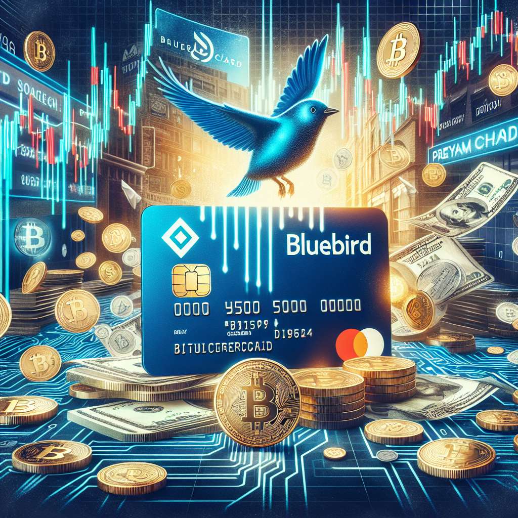 How can I purchase bluebird prepaid cards using cryptocurrencies?