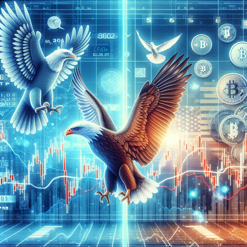 How do hawkish and doveish sentiments affect the price of digital currencies?