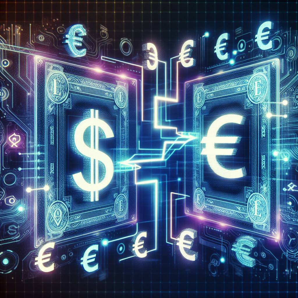 How can I convert my dollars to euros using digital currency?