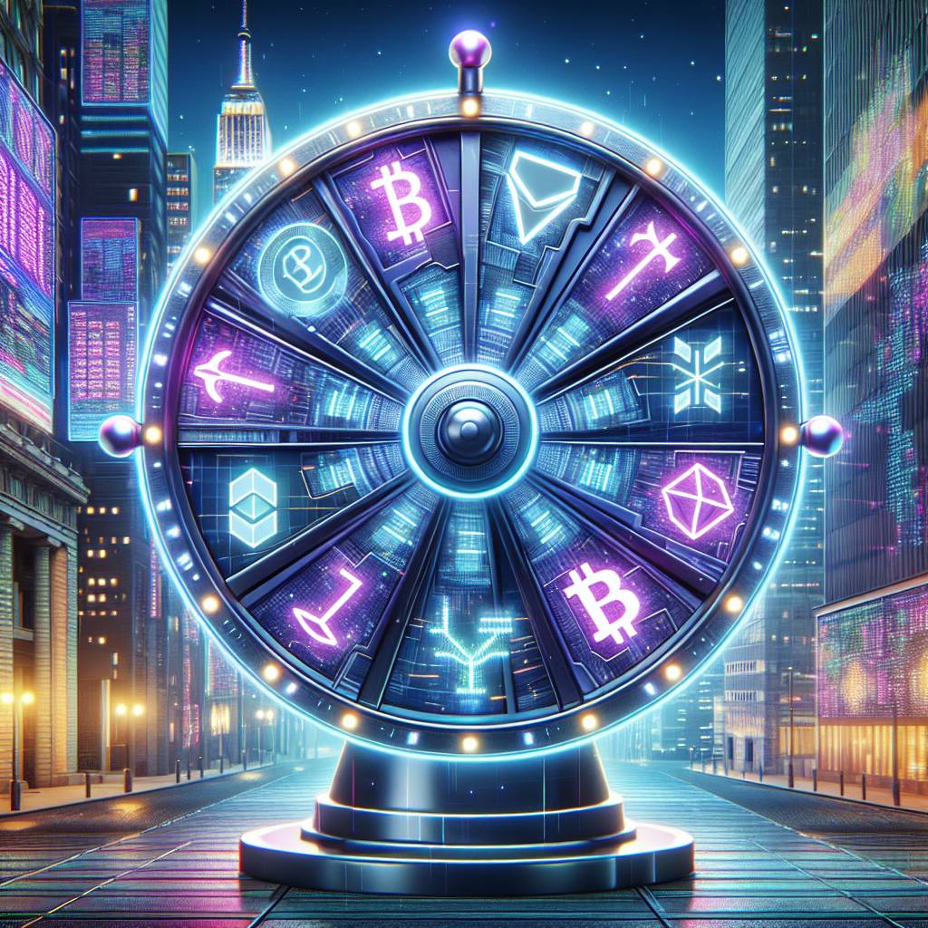 How can I use a random spin wheel to win digital currencies?