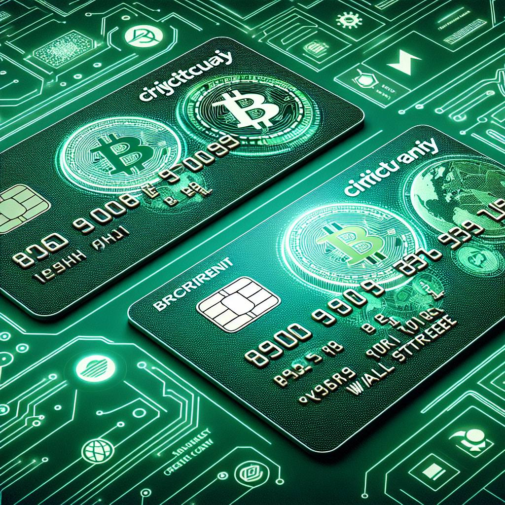 What are the best digital currency credit cards available in green and white colors?