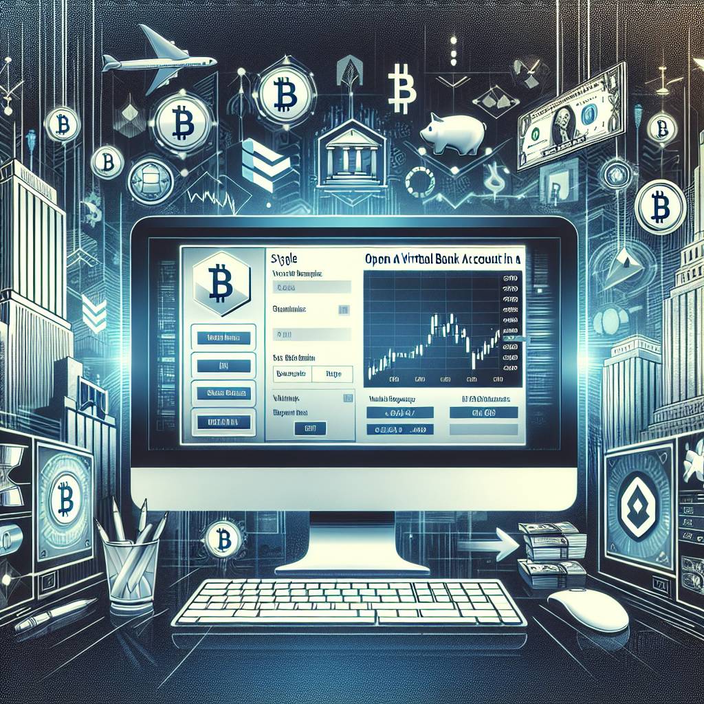How can I open a virtual bank account in the US for trading cryptocurrencies?