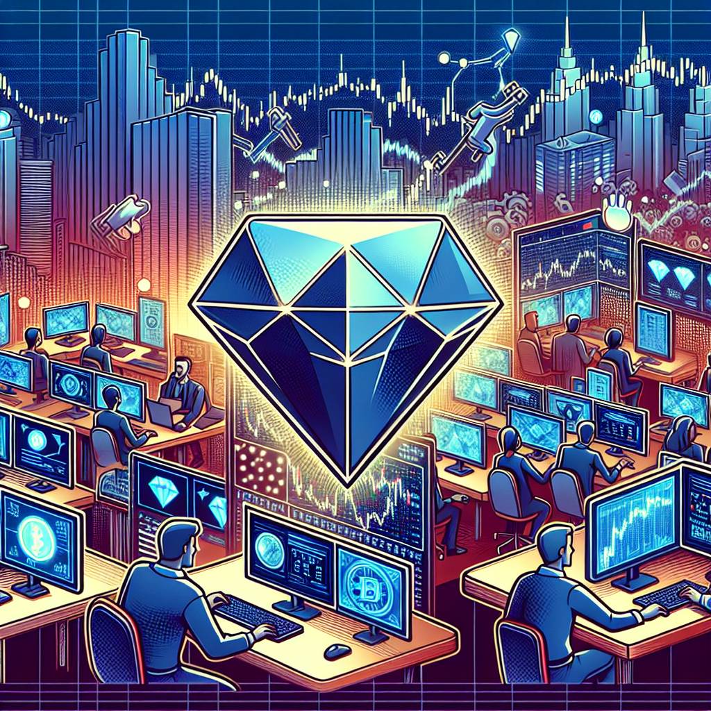 How does the diamond pattern in cryptocurrency trading indicate a potential trend reversal?