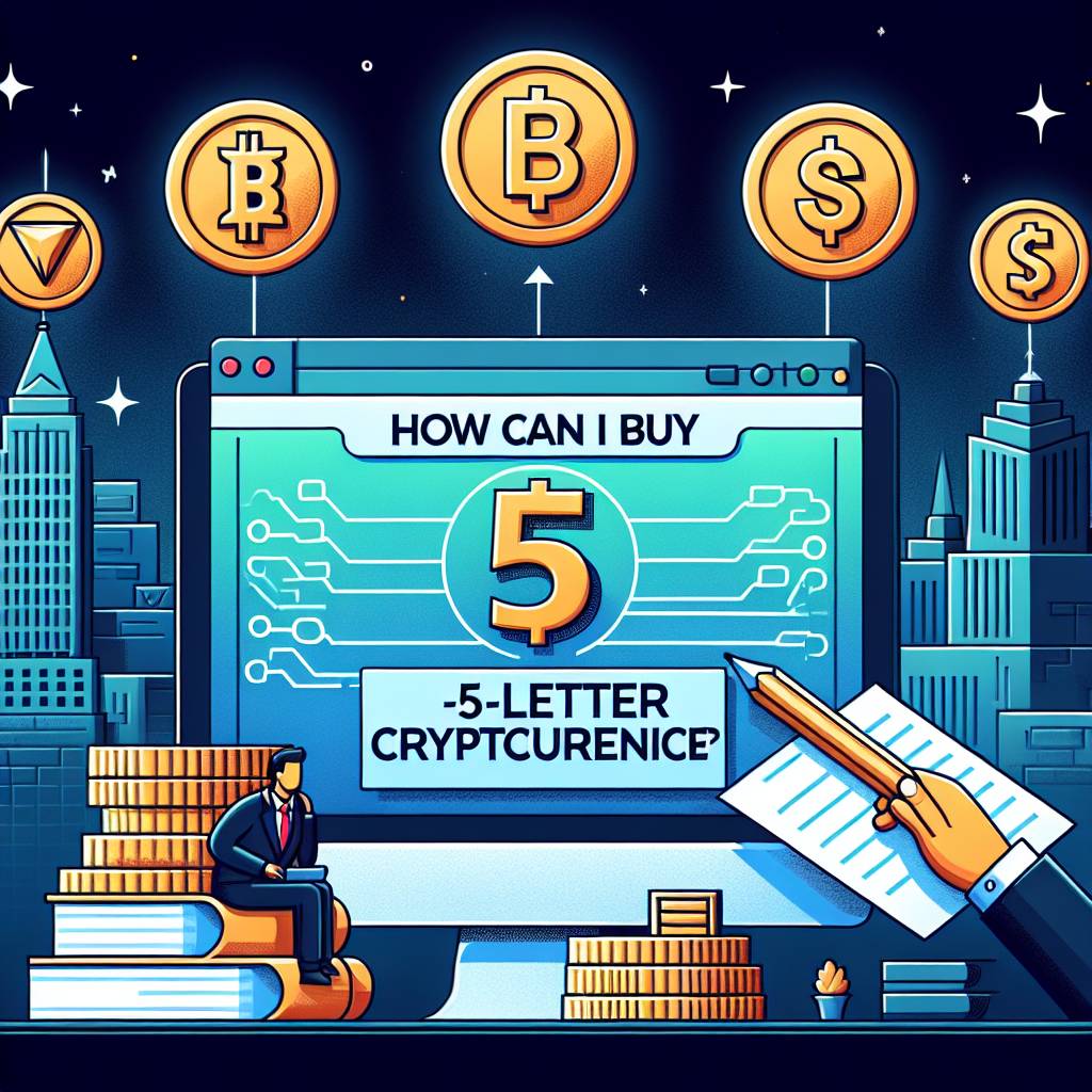 Comment puis-je acheter des crypto-monnaies de 5 lettres ?