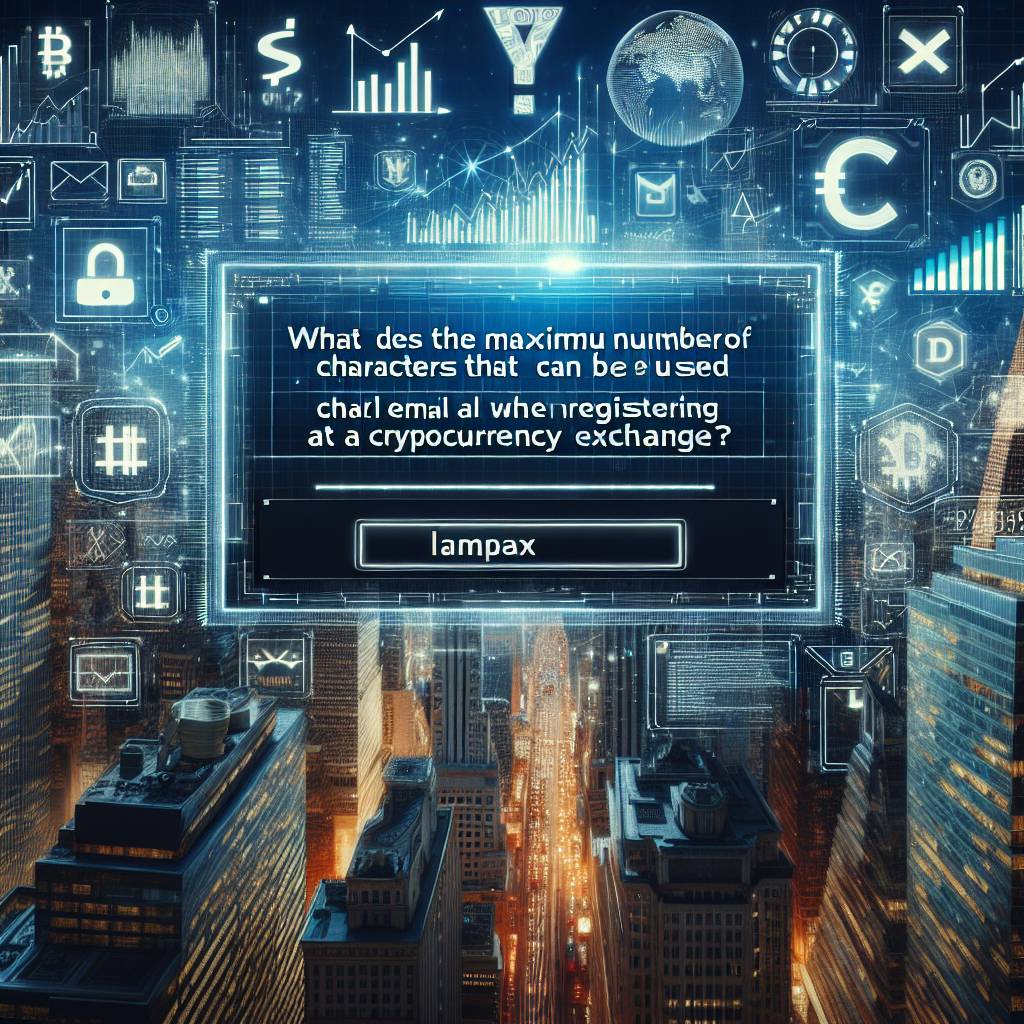 暗号通貨取引所で登録時に使用できる最大のメールアドレス文字数は何文字ですか？